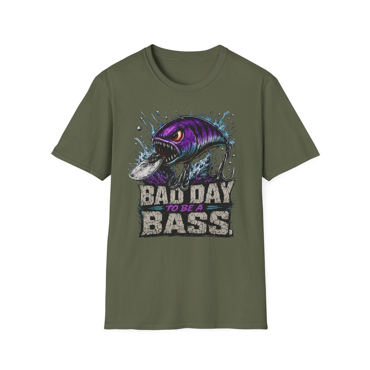 Bad Day To Be A Bass Softstyle Fishing T Shirt