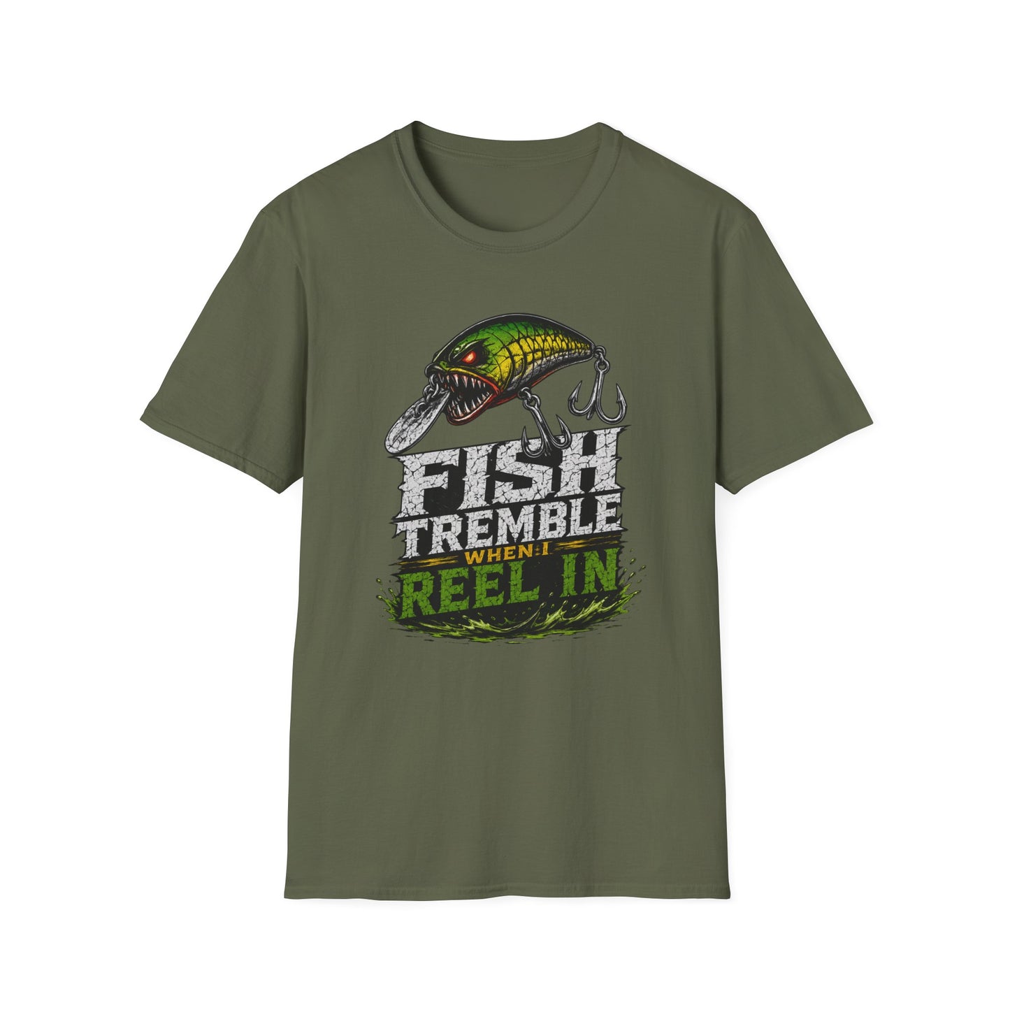 Fish Tremble When I Reel In Softstyle Fishing T Shirt